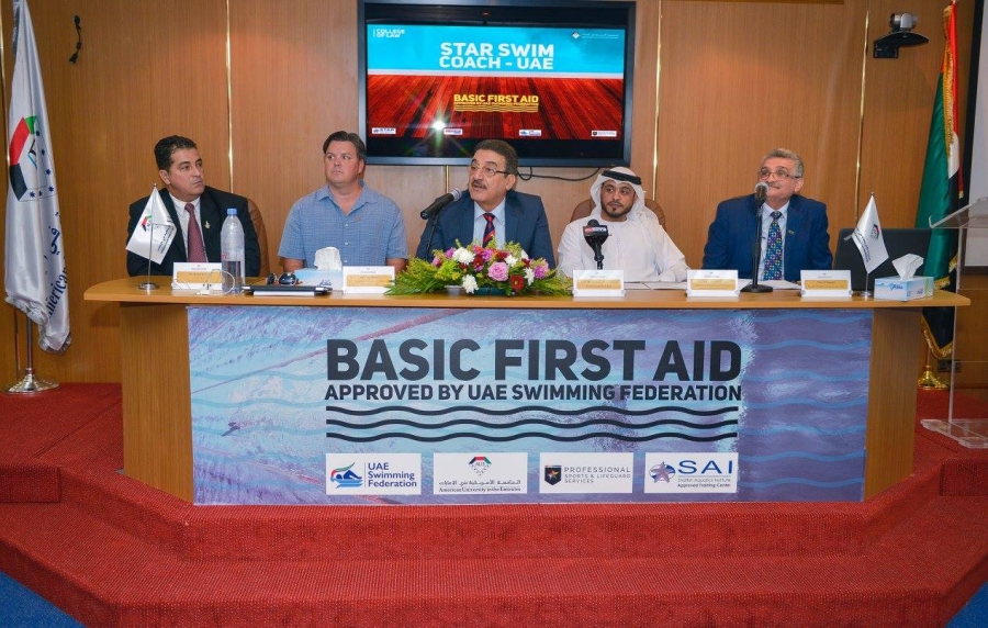AUE Hosts First Aid Training for Swimming.